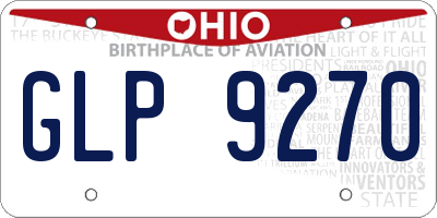 OH license plate GLP9270