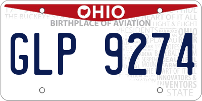 OH license plate GLP9274