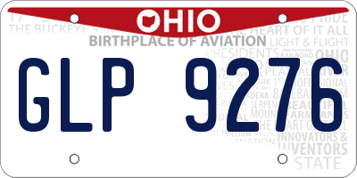 OH license plate GLP9276