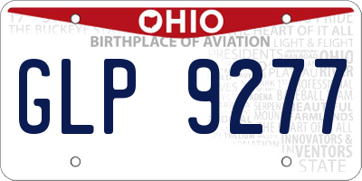 OH license plate GLP9277
