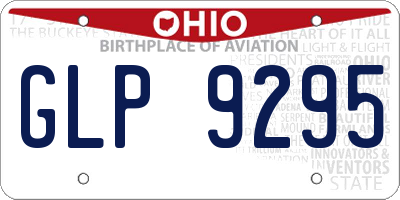 OH license plate GLP9295