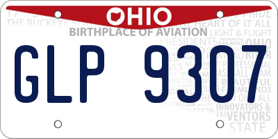 OH license plate GLP9307