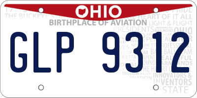 OH license plate GLP9312