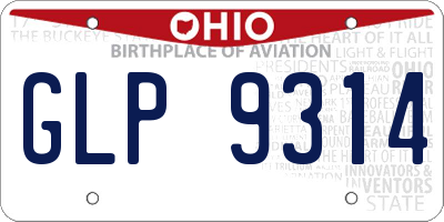 OH license plate GLP9314