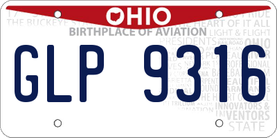 OH license plate GLP9316