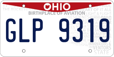 OH license plate GLP9319