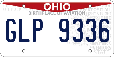 OH license plate GLP9336