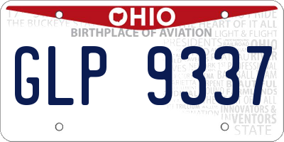 OH license plate GLP9337