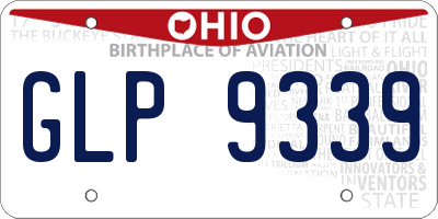 OH license plate GLP9339