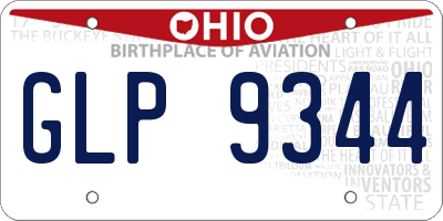 OH license plate GLP9344