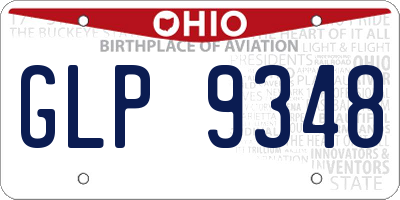 OH license plate GLP9348
