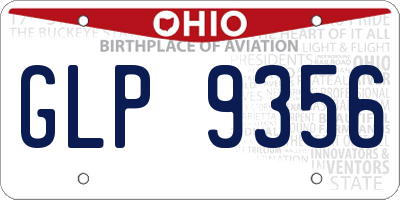OH license plate GLP9356