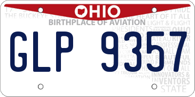 OH license plate GLP9357