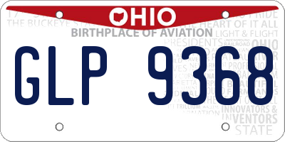 OH license plate GLP9368