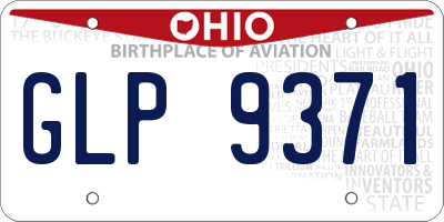 OH license plate GLP9371