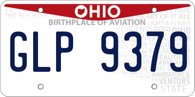 OH license plate GLP9379