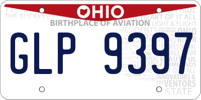 OH license plate GLP9397
