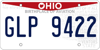 OH license plate GLP9422