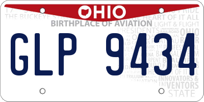 OH license plate GLP9434