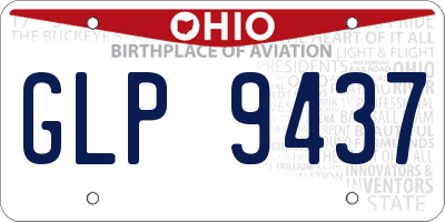 OH license plate GLP9437
