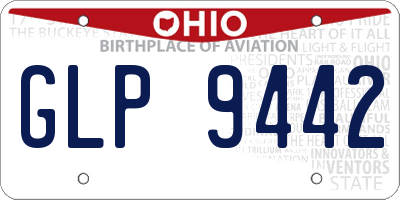 OH license plate GLP9442