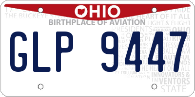 OH license plate GLP9447