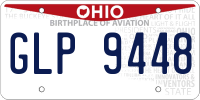 OH license plate GLP9448