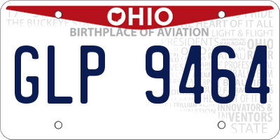 OH license plate GLP9464