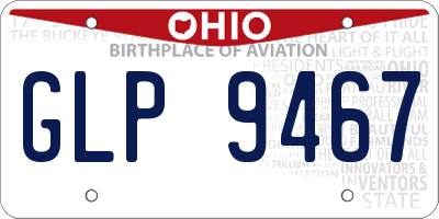 OH license plate GLP9467