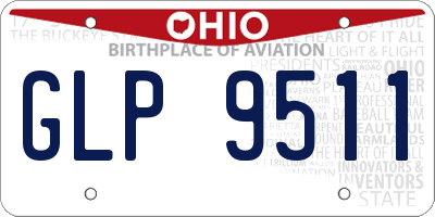 OH license plate GLP9511