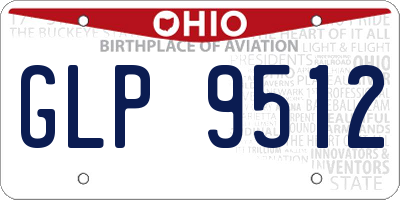 OH license plate GLP9512