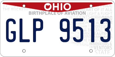 OH license plate GLP9513