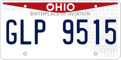 OH license plate GLP9515