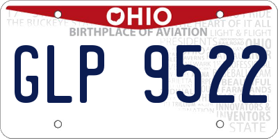 OH license plate GLP9522