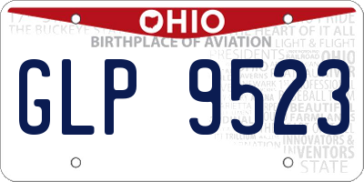 OH license plate GLP9523