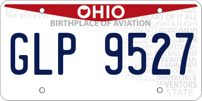 OH license plate GLP9527
