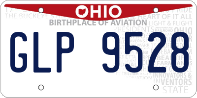 OH license plate GLP9528