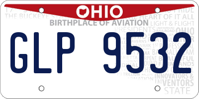 OH license plate GLP9532