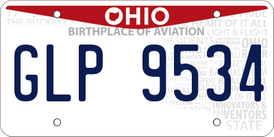 OH license plate GLP9534