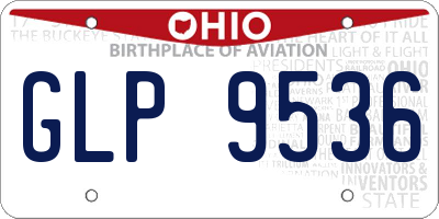OH license plate GLP9536