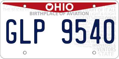 OH license plate GLP9540