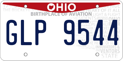 OH license plate GLP9544