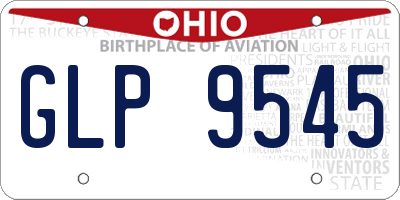 OH license plate GLP9545