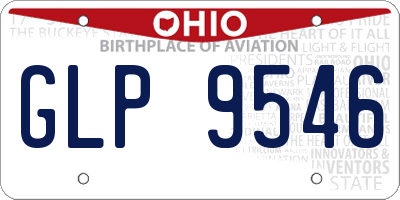 OH license plate GLP9546