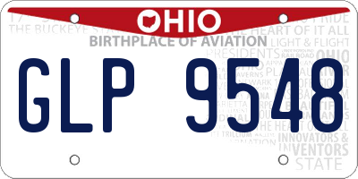 OH license plate GLP9548