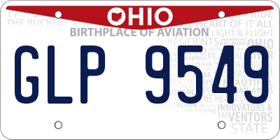 OH license plate GLP9549