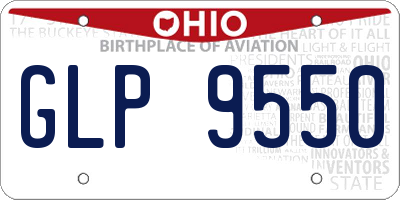 OH license plate GLP9550