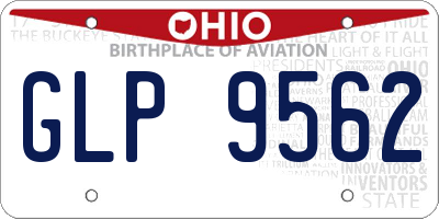OH license plate GLP9562