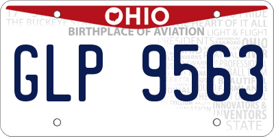 OH license plate GLP9563