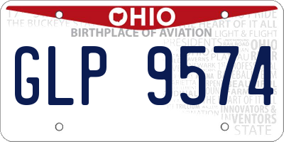 OH license plate GLP9574